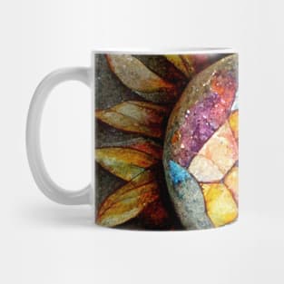 Sunflower Batik Alcohol Ink Mug